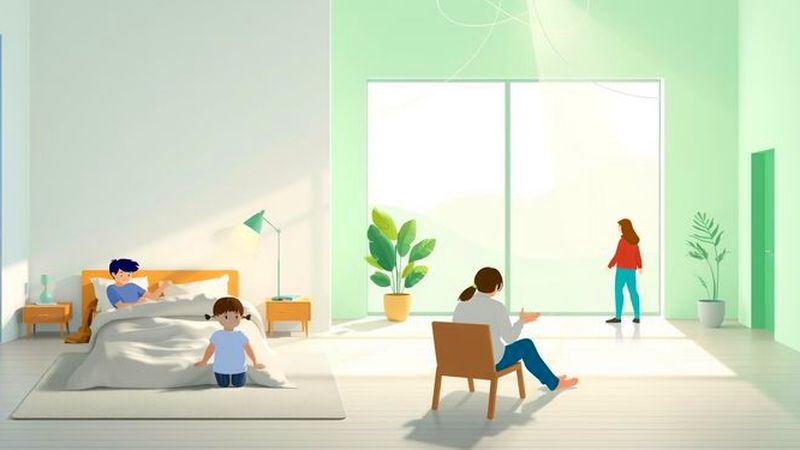 Espacios serenos y coloridos inspiran conexión