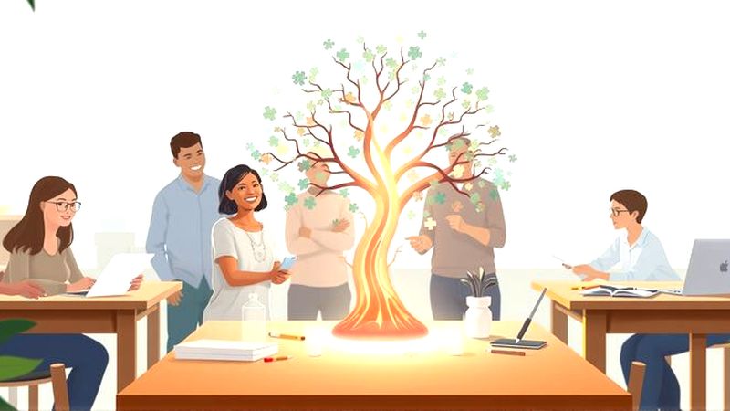 Colaboración armoniosa construye conocimiento en calma