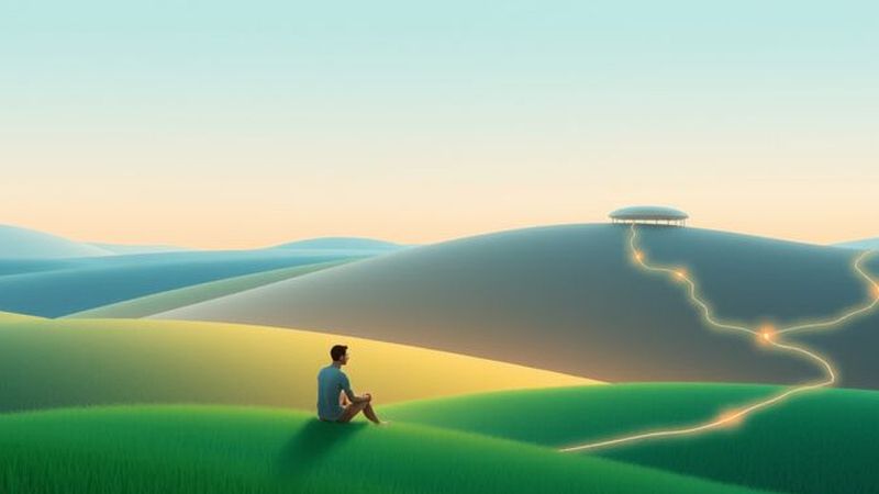 Reflexión tranquila en un espacio armonioso