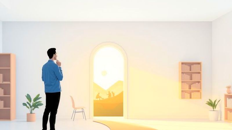 Una figura busca oportunidades en serenidad