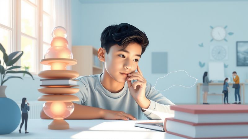 Un joven reflexiona sobre crecimiento armonioso