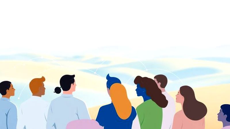 Colaboración optimista en un espacio sereno