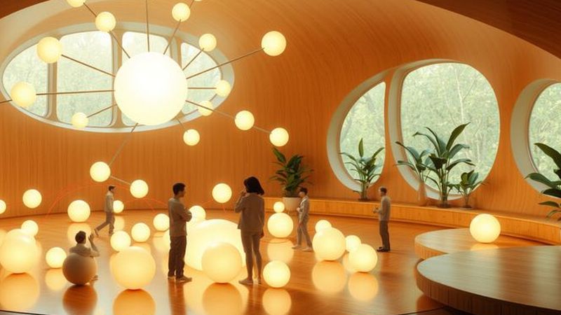 Esfera central guía la colaboración iluminada