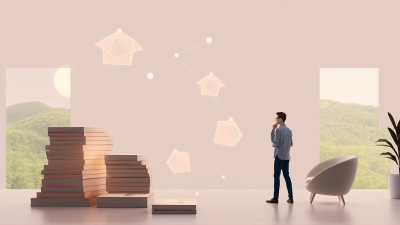 Un artista organiza ideas con calma