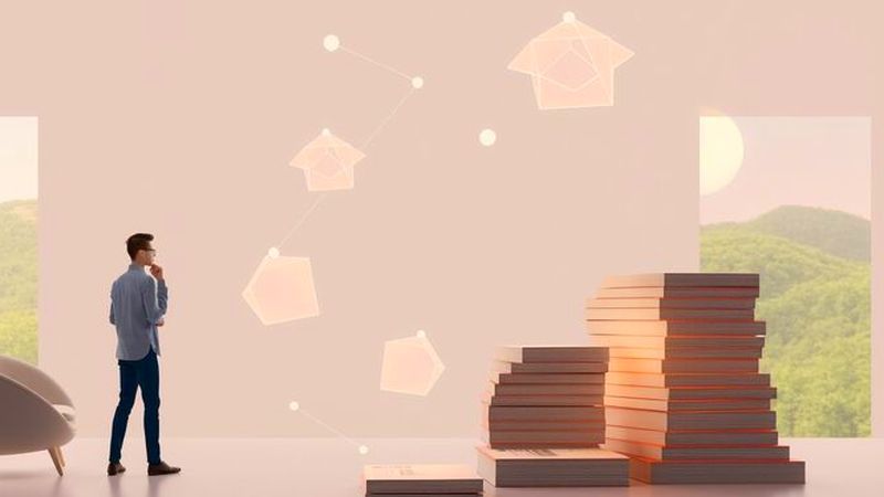 Un artista organiza ideas con calma