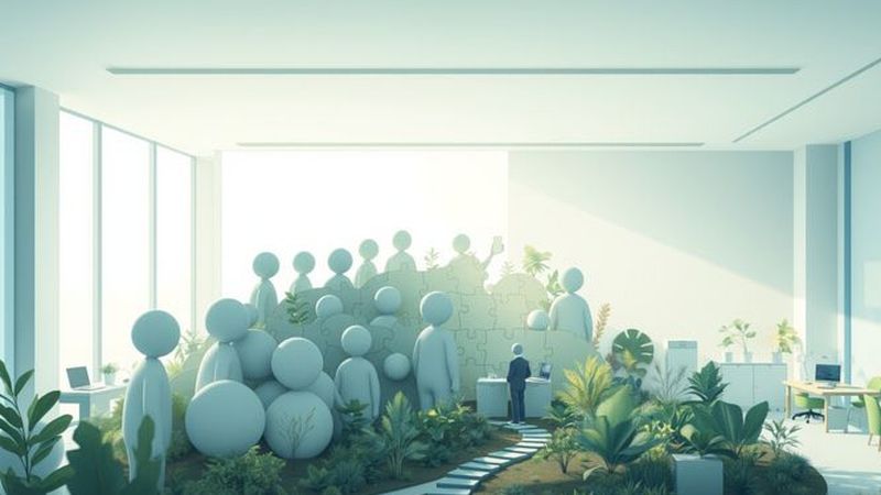 Equipo creativo construye armonía visual y real
