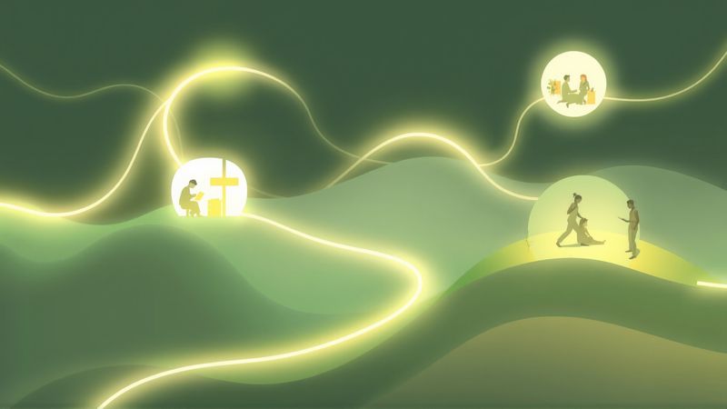 Una red luminosa revela entendimiento creativo