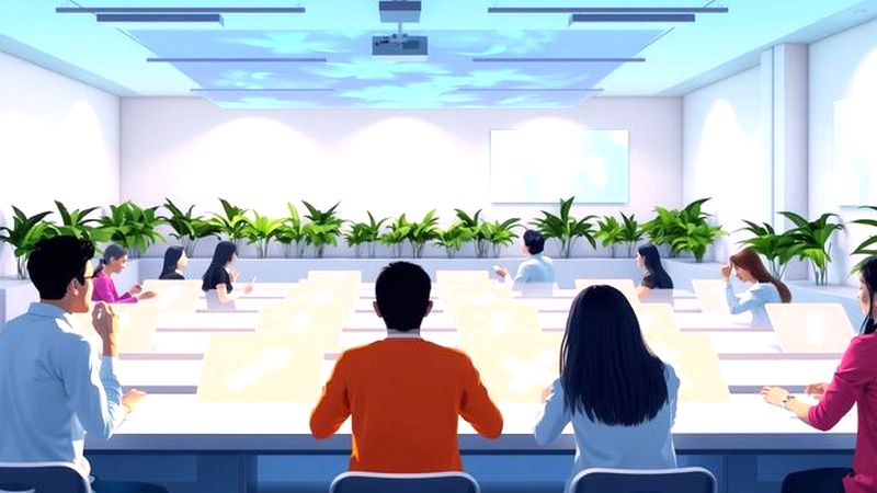 Un aula armoniosa aprende en holografía