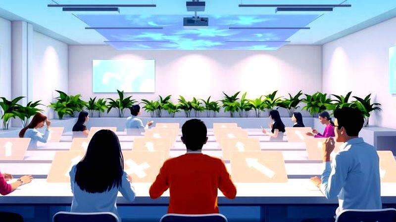 Un aula armoniosa aprende en holografía