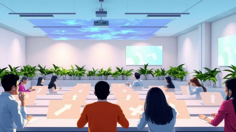 Un aula armoniosa aprende en holografía