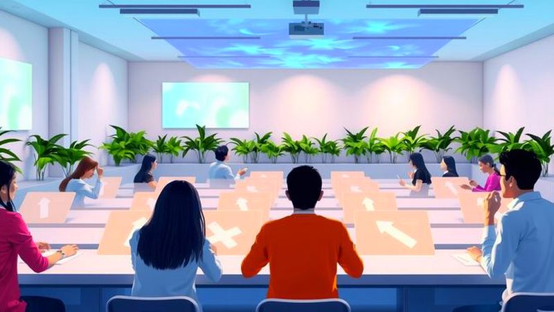 Un aula armoniosa aprende en holografía